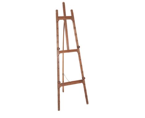A HOWARD &amp; SONS ARTISTS EASEL late 19th century, with reeded decoration, stamped to the back 'HOWARD &amp; SONS BERNERS S