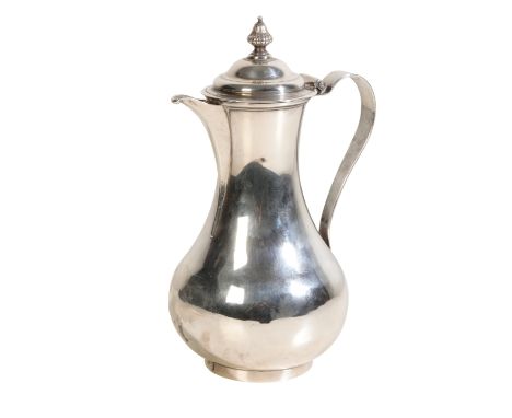 A GEORGE II SILVER WATER JUG by Thomas Whipham and Charles Wright, London, 1759, of classic baluster form with a finial and s