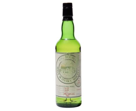 1 bottle Scotch Malt Whisky Society Cask 26.53 (Clynelish) Distilled November 1999, bottled January 2008. Damaged and faded l