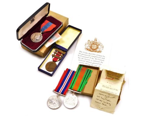 A Queen Elizabeth II Imperial Service Medal, named to Dorothy Muriel Foote, cased, together with World War II Defence and War