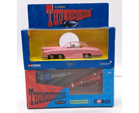 Corgi Toys, Carlton Classic Thunderbirds pair including: FAB 1, Thunderbird 1 &amp; 2, both within sealed Good Plus packaging