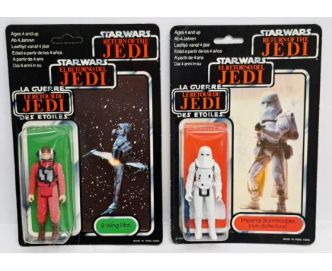 Palitoy Star Wars vintage Trilogo ROTJ 70B: Imperial Stormtrooper (Hoth Battle Gear) clear dented bubble on good to excellent