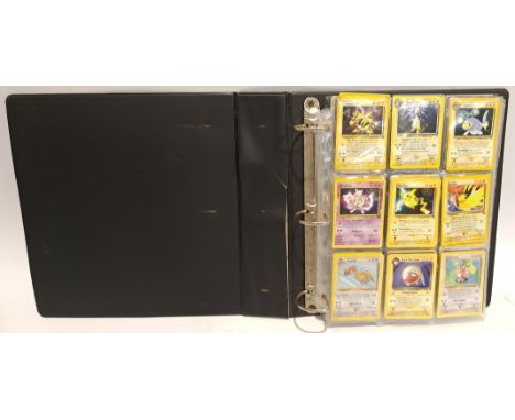 Pok&eacute;mon Trading Card Game Binder with Cards Includes First Pok&eacute;mon Movie Promo Mewtwo, Pikachu, Electrabuzz wit
