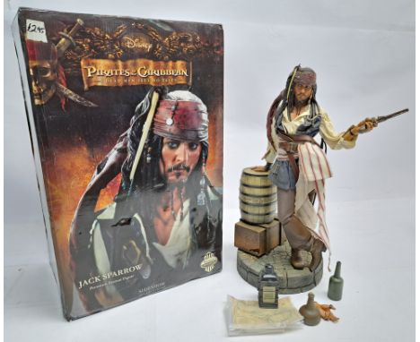 Sideshow Collectibles Pirates of Caribbean Dead Men Tell no Tales Jack Sparrow Premium Format Figure. Packaging fair to good,