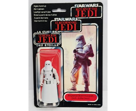 Palitoy Star Wars vintage Imperial Stormtrooper (Hoth Battle Gear) Trilogo ROTJ 70B clear dented bubble on&nbsp; Good plus to
