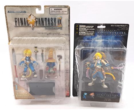 Bandai Final Fantasy action figure pair including: Final Fantasy IX Extra Soldier, Dissidia Trading Arts Zidane Tribal (bubbl