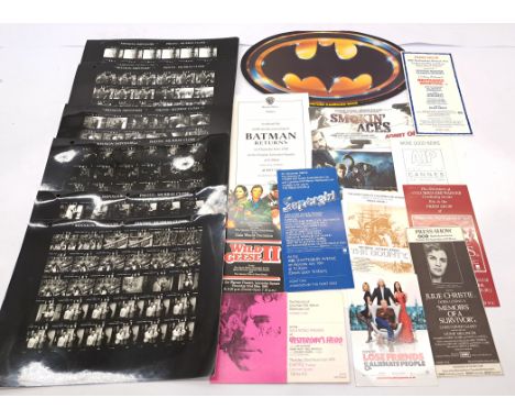 World Premiere, Special Screening Movie Tickets group including: Batman 1984 Press Screening ticket, Mission Impossible conta