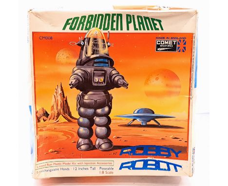 Comet Miniatures "Forbidden Planet" Robbie The Robot 1/8th scale plastic model kit, some cracks to head bubble, with instruct