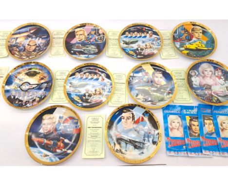 The Hamilton Thunderbirds Plate Collection by Steve Kyte x10, with certificates (missing one- see photos), Excellent; (10).