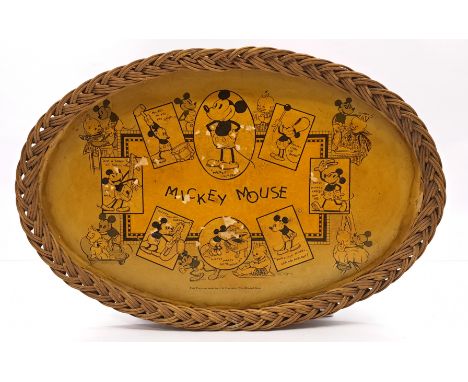 Disney St Dunstan Blind Servicemen early 1930's Walt Disney Mickey Mouse Tray, This was made by a St. Dunstan's War-Blinded M