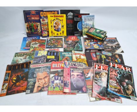 Assortment of TV / Film related books. magazines, graphic novels inc. Dr Who Hardbacks (The Rescue, The Massacre, The Savages