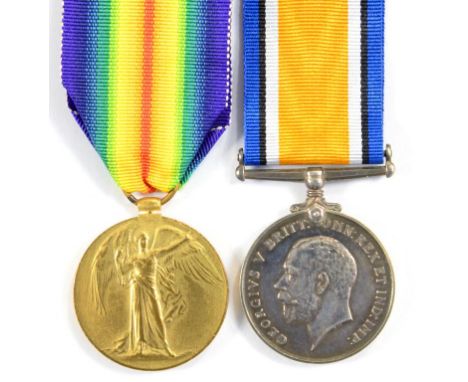 WORLD WAR I BRITISH WAR MEDAL 5481 PTE P, ASHLEY, LEIC R AND VICTORY MEDAL 41053 PTE W. ASHLEY, SCO RIF 