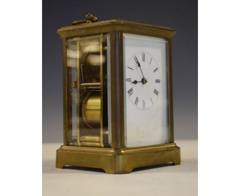 French brass cased carriage clock   Condition: 