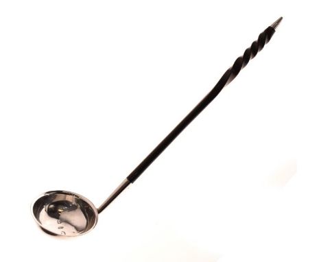 Small William IV Irish silver toddy ladle having a typical twist handle, no date letter, maker probably James Brady (1825-183