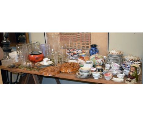 Large quantity of decorative ceramics, glass, ornaments etc (one shelf)   Condition: 