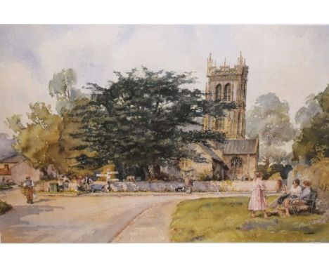 Edward Sturgeon - Signed coloured print - St Mary's, Huish Episcopi, signed in pencil, framed and glazed, together with Ruby 