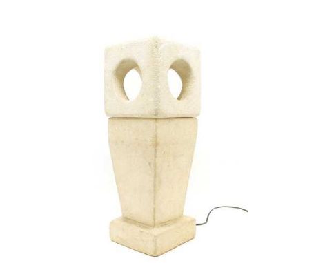 A carved stone garden light, 55cm high