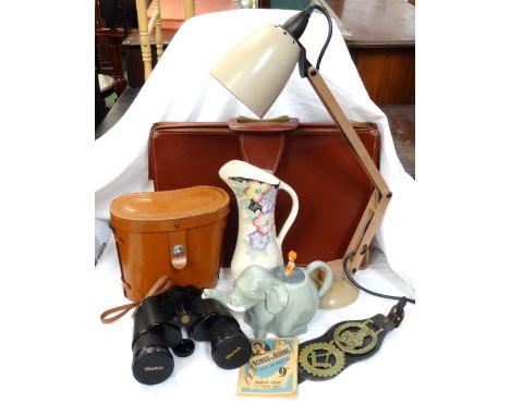 LOT OF VINTAGE COLLECTABLES
including an anglepoise desk lamp, 1930s automobile 8 day dashboard clock in chrome case, 1939-45