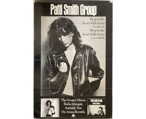 PATTI SMITH RADIO ETHIOPIA ORIGINAL POSTER. An original poster advertising Patti Smith - Radio Ethiopia on Arista. C 1976. Me