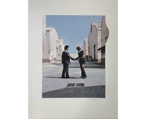 PINK FLOYD / STORM THORGERSON WISH YOU WERE HERE SIGNED FINE ART PRINT. A signed, high-quality fine art print of an image by 