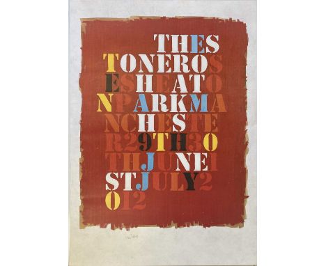 STONE ROSES LIMITED EDITION HEATON PARK MANCHESTER POSTER. An original John Squire designed, limited edition, hand-numbered p