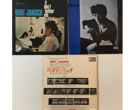 BERT JANSCH - TRANSATLANTIC LP RARITIES. A superb pack of 3 studio LPs by Scottish guitar virtuoso Bert Jansch. Titles includ