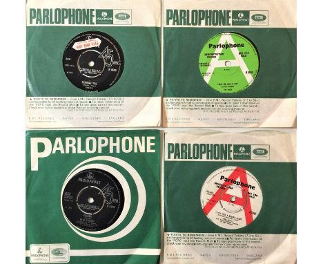 ROCK/ POP/ BEAT - 7" UK PARLOPHONE RARITIES. A superb pack of 4 7" rarities on Parlophone. Artists/ titles include Sheiks - M