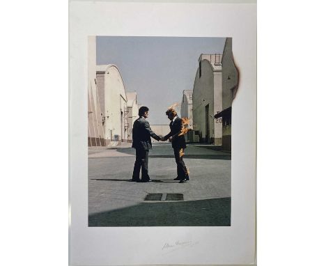PINK FLOYD WISH YOU WERE HERE STORM THORGERSON SIGNED FINE ART PRINT. A high-quality fine-art print of a photograph by Storm 