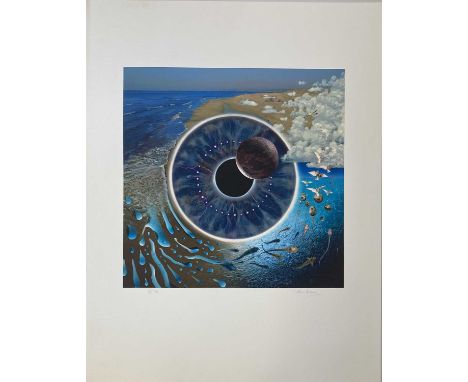 PINK FLOYD / STORM THORGERSON PULSE SIGNED FINE ART PRINT. A hand signed, high quality, fine art print of an image by Storm T