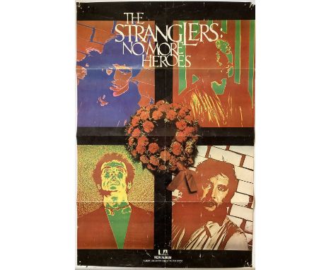 THE STRANGLERS - NO MORE HEROES POSTER. An original poster for The Stranglers - No More Heroes, c 1977,30” x 20 “. F conditio