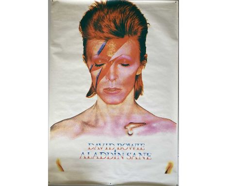 DAVID BOWIE ALADDIN SANE POSTER. A large format (approx 40 x 60") poster for David Bowie's 'Aladdin Sane'. Some foxing.