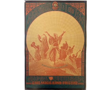 THE DOORS / CAPTAIN BEEFHEART - ORIGINAL 1ST 1967 FAMILY DOG POSTER. An original first printing poster of the excellent Bob S