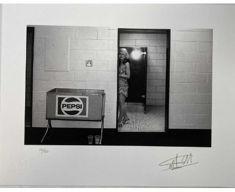 DEBBIE HARRY BACKSTAGE LIMITED EDITION PHOTO. An 11 x 14 'cotton rag' print of a photograph taken by Martyn Goddard and depic
