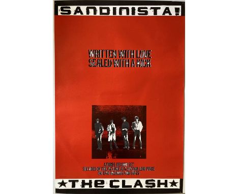 THE CLASH SANDANISTA ORIGINAL POSTER. An original promotional poster for The Clash -Sandanista c1980. Measures 34” x 23 ". NM