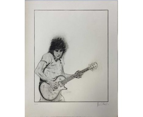 RONNIE WOOD SIGNED PRINT. A limited-edition print of a work by Ronnie Wood. This example is hand-numbered and is signed by Ro