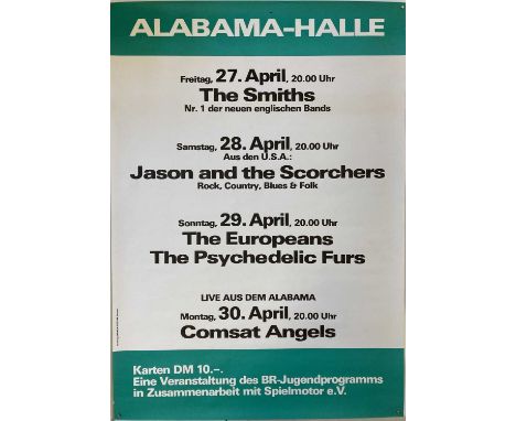 THE SMITHS ORIGINAL GERMAN POSTER. A rare, original German issued poster advertising dates in April 1984. The Smiths performa