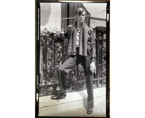 DAVID BOWIE - PHILIPPE AULIAC LARGE FORMAT 1/1 SIGNED PRINT. A superb and rare large-format photo print of an image depicting
