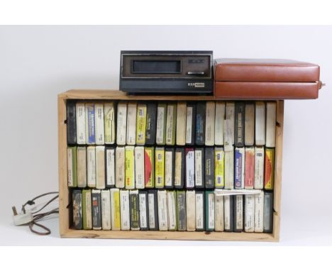 A BSR McDonald 8-track player, with over 60 8-track tapes, including The Kinks, Hot Chocolate, Rod Stewart and others, togeth