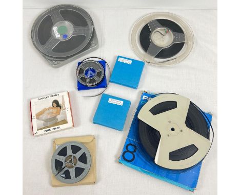 A collection of unboxed and unboxed vintage adult erotic 8mm film. To include Danielle Dennis in Cute Chick. 