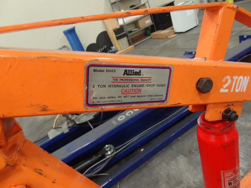 2Ton Allied Hydraulic Engine Hoist, Model EH23