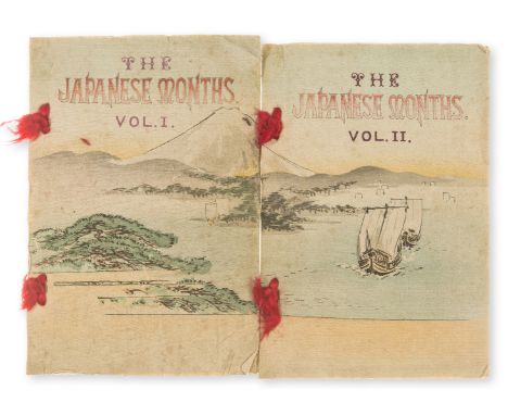 Okada (Matsuo) The Japanese Months, 2 vol., colour illustrations, bound Japanese-style into original stitched pictorial wrapp