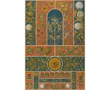 Art Nouveau.- Seder (Anton, 1850-1916), After. Eighteen decorative designs from 'Die Pflanze in Kunst und Gewerbe', lithograp