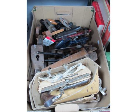 A Collection of Vintage Woodworking Tools to include many planes, Stanley, Acron etc. Saw, files other more modern examples:-