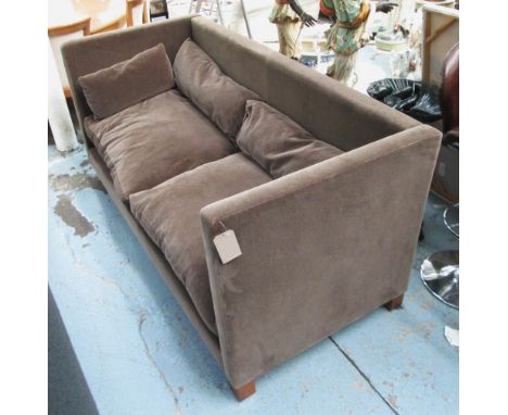 SOFA, in mole coloured velvet from Content by Conran, 96cm x 97cm H x 212cm.