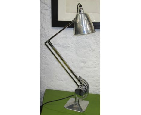 DESK LAMP, chrome of adjustable anglepoise design, 78cm max H.