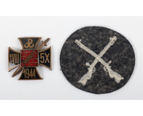 Enamel Polish Breast Badge, brass and enamel breast badge for the Polish Army of the East. Missing the screw post fitting on 