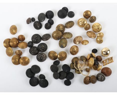 Quantity of British Military Tunic Buttons, various periods, including Bombay Volunteer Rifles, The Welch Regiment, Royal Uls