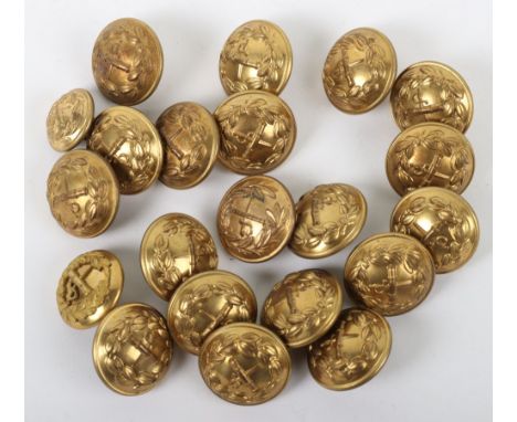 British Army General Officers Tunic Buttons, being the crossed baton and sword in laurel wreath, 19 large and 1 small. Good o