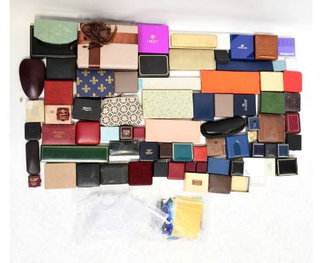 A large collection of antique, vintage and modern jewellery boxes.