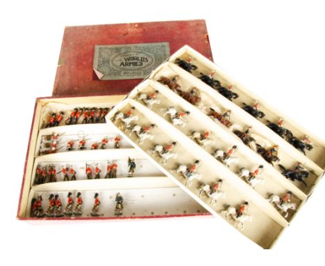 Britains boxed part-set 1350 British Army Display Set, 1 Gordon Highlander missing only.  So 63 pcs present. Some contents da